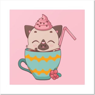 Delicious Catpuccino design Posters and Art